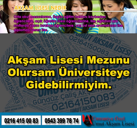  Akşam Lisesi Mezunu Olursam Üniversiteye Gidebilirmiyim. (2024)