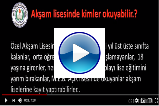 Özel Akşam Lisesi Hakkında Bilmek İstedikleriniz