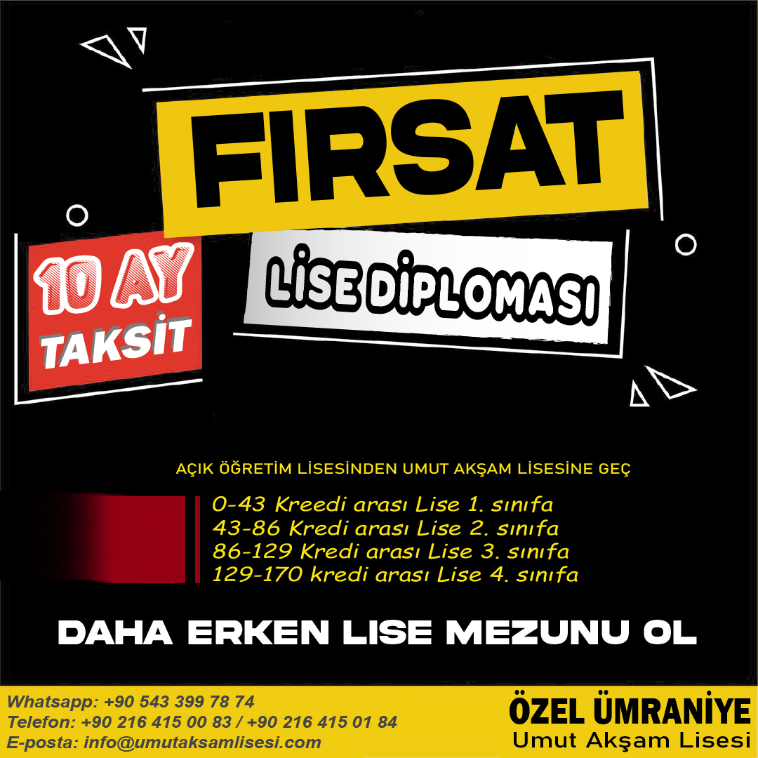 Açık Öğretim lisesinden akşam lisesine geçiş